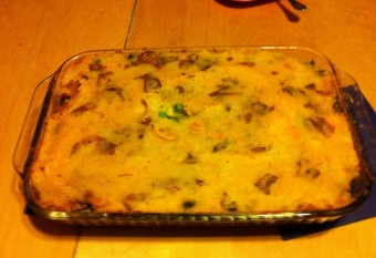 Vegan Shepherds Pie and Curry Loaf